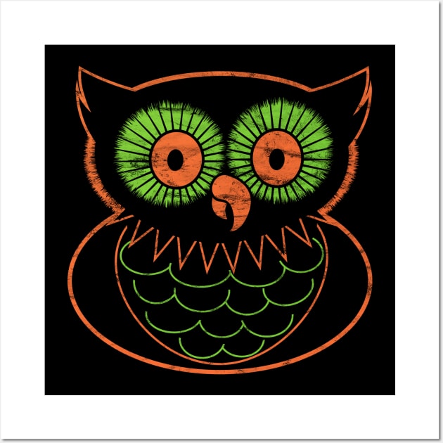 Vintage Halloween Owl Wall Art by LMHDesigns
